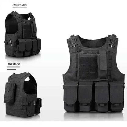 Adjustable Molle Tactical Vest Security Combat Body Vests Security Hunting Clothes Outdoor CS Game Airsoft Training Jacket