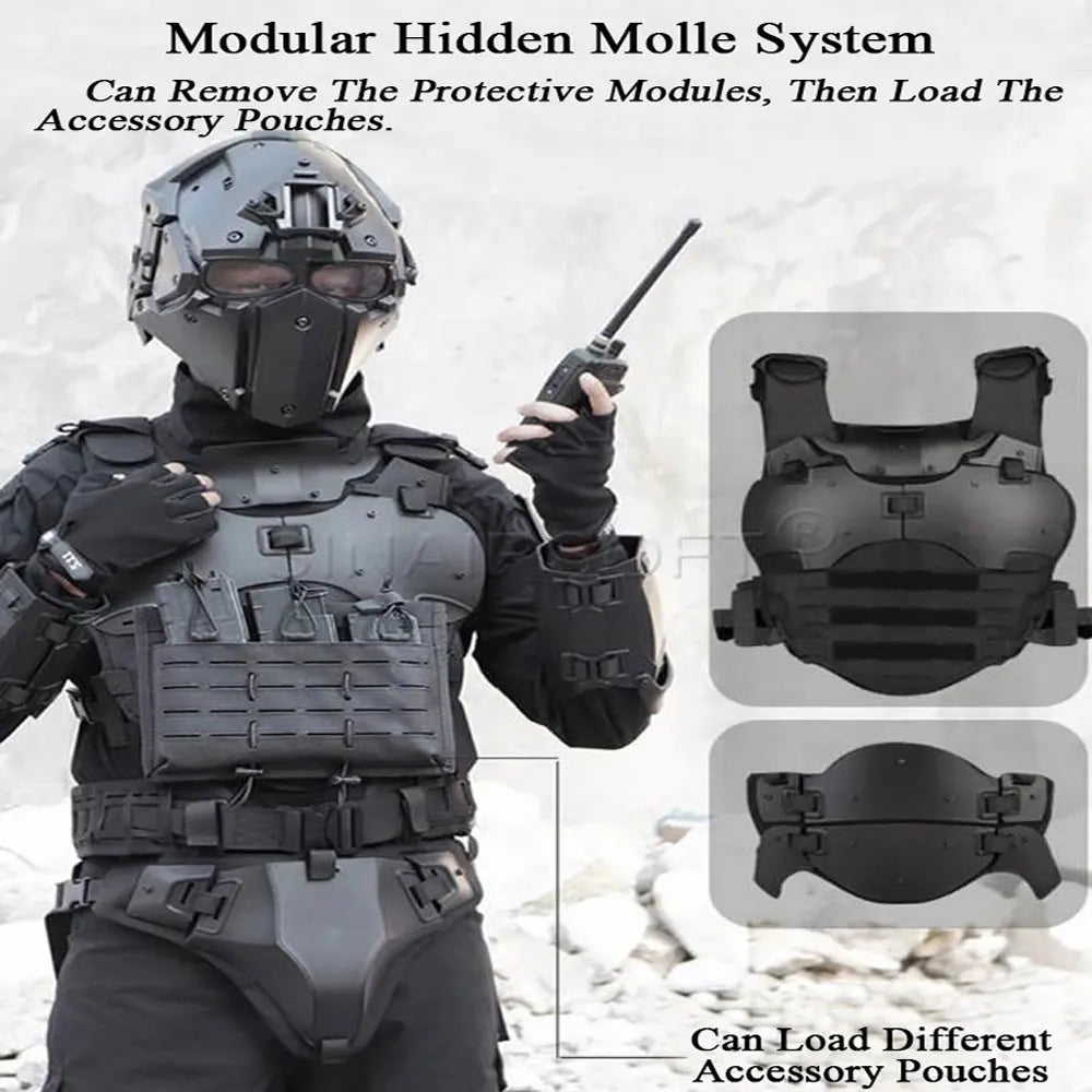 Tactical Armor Suit Deformation Protection Vest Adjustable Hunting Chest Protective Equipment Paintball Shooting CS Wargame Vest