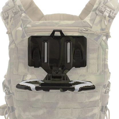 Tactical Vest Chest Phone Maps Navigation Holder Fit for MOLLE Plate Carrier Hunting Vest, Quick-Access Foldable Admin Panel