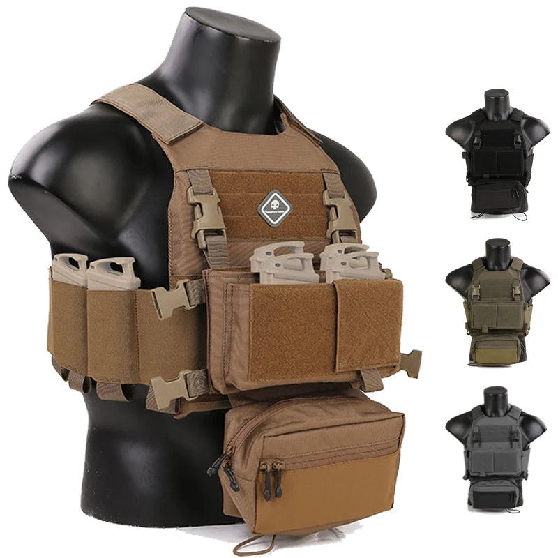 Emersongear Hunting Vest W/For MK Chest Rig Set Body Armor Hunting Plate Carrier Combat Protective Guard Gear Nylon