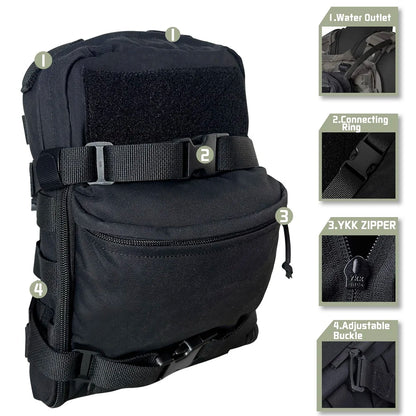500D Nylon tactical Vest Pouch Mini Hydration bag Hydration Backpack Assault Molle Pouch  Sport Water BagD
