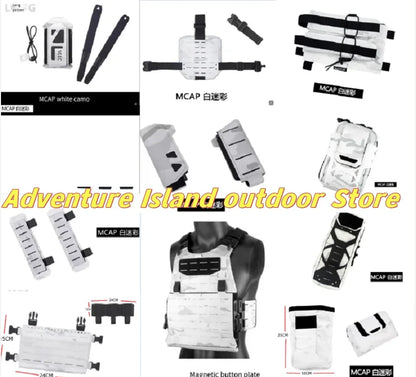 Outdoor Sports - Magnetic Snap Quick Release  Vest And Accessories White
