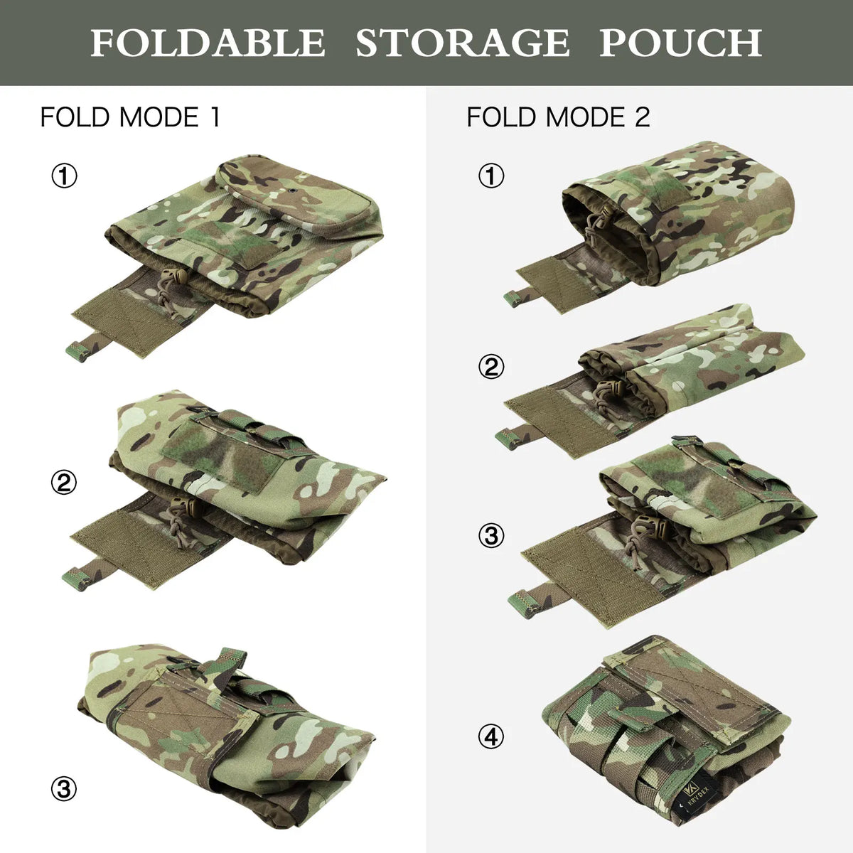KRYDEX Tactical Magazine Dump Pouch Molle Mag Recover Drop Pouch Recycling Bag Hunting Outdoor Hiking Storage Tool Bag