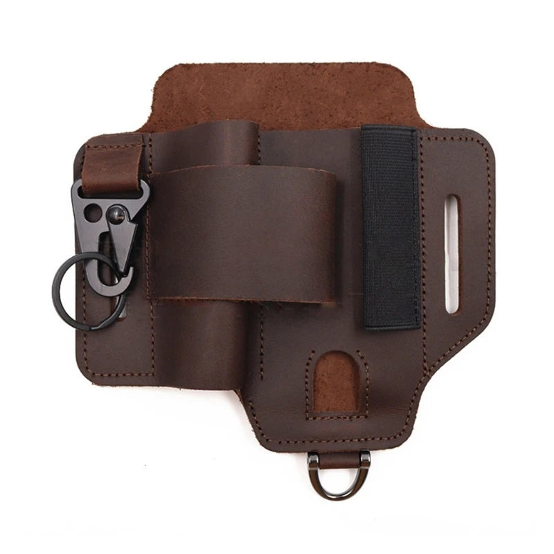 Multitool Sheath Pocket Organizers With Holder Tactically Tool Holsters Leather Belt Sheath Hanging Waist Belt 69HD