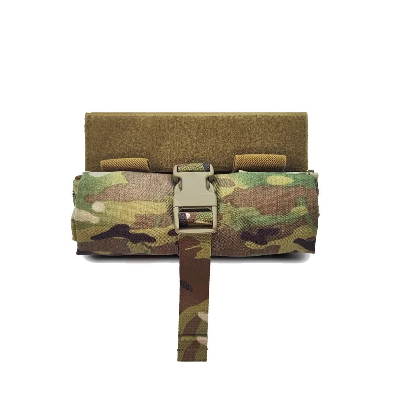 Airsoft Molle Foldable Pouch Tactical EDC Dump Pouch Extended Gear Multicam Lower Hanging Recycling Storage Abdominal Bag