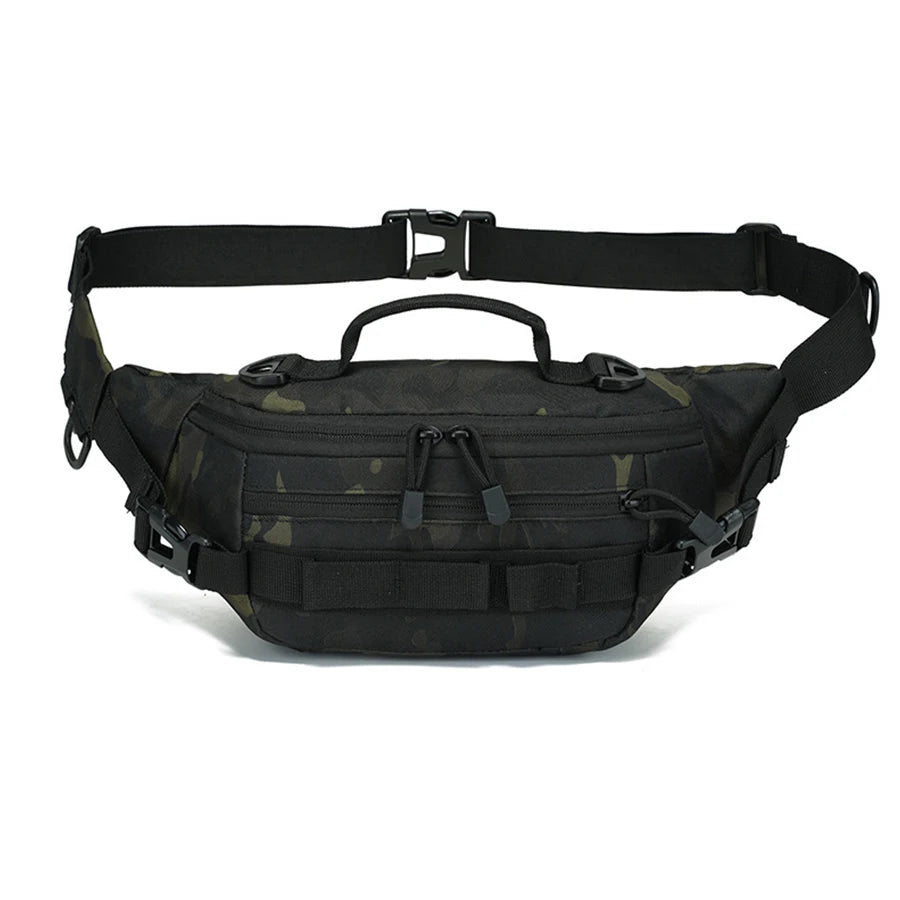 Outdoor storage waist bag, portable waist and shoulder dual-use multifunctional expansion bag, hiking and cycling bag