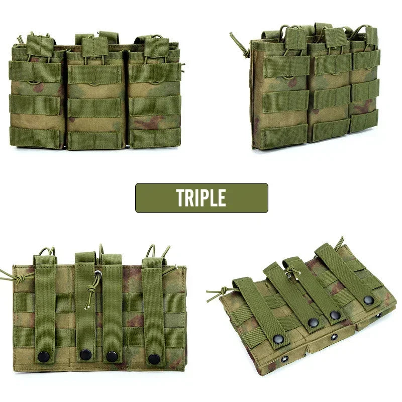 1000D Tactical Magazine Pouch Double/Triple/Quadruple Mag Pouch Training Ak 7.62/5.56mm M4 Ar Rifle Hunting Accessories