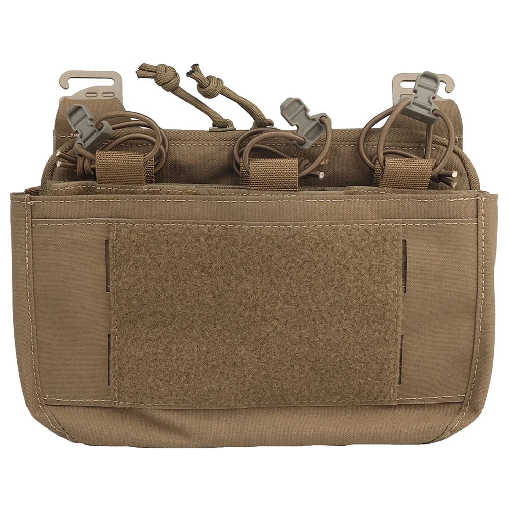 Tactical DOPE Front Flap G-hook Double Stack Abdominal Fanny Pack Triple Magazine Insert Pouch Kangaroo FCPC FCSK Carrier Vest