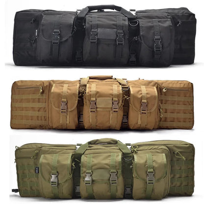 Tactical 36/47inch Gun Bag Double Rifle Backpack Outdoor Long Gun Case Large Capacity Fishing Bag Hunting Accessories