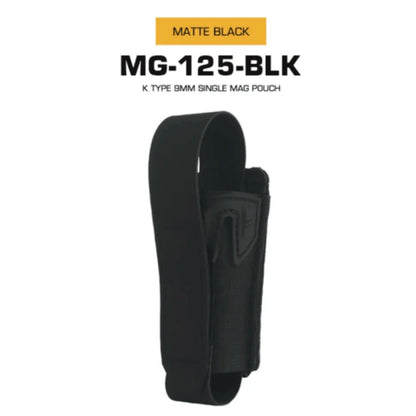 Agilite Style 9mm Pistol Mag Pouch, K-Type Quick Release MOLLE Holster with Protective Flap for Airsoft Hunting