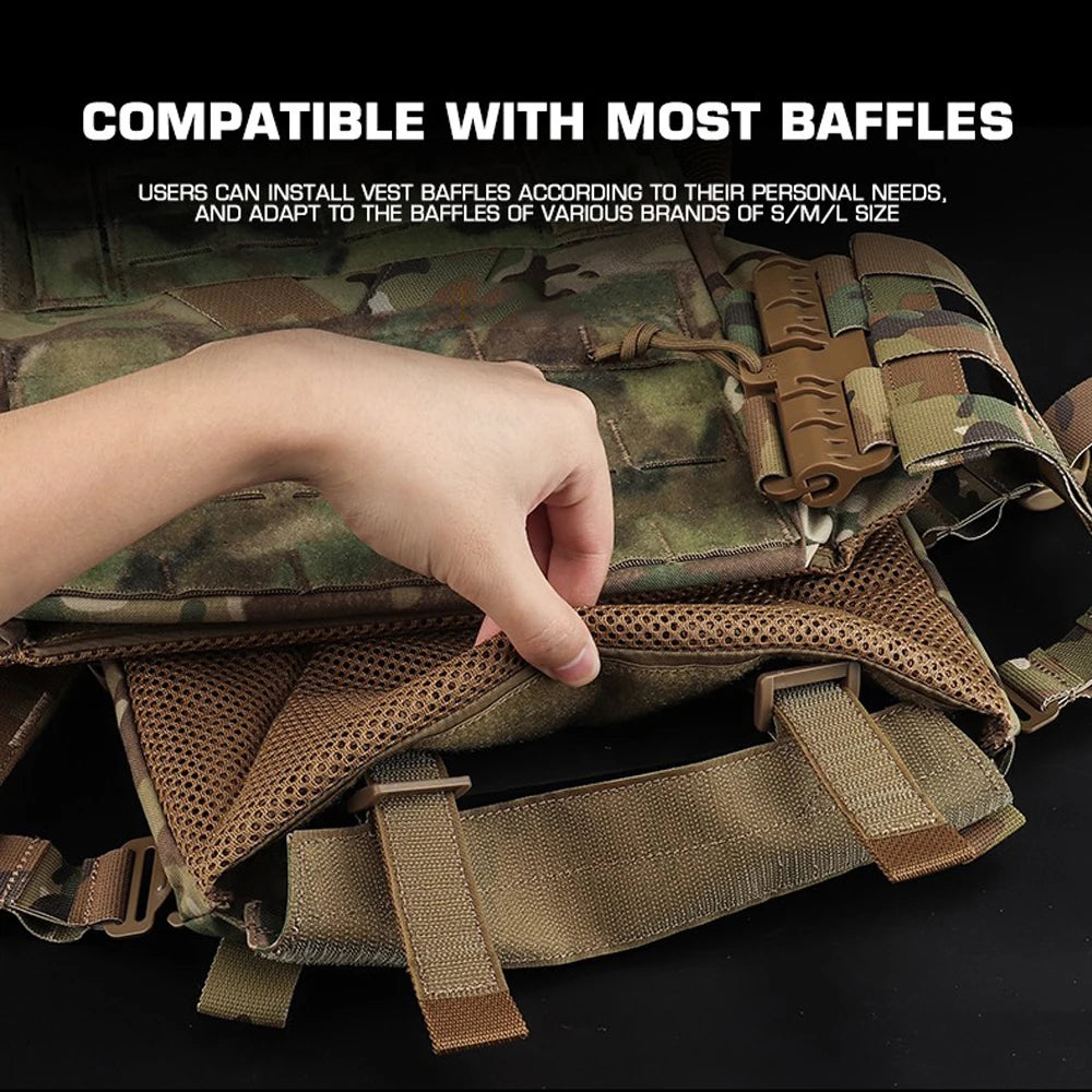 K Series Full-Size Hunting Vest Plate Carrier MOLLE Quick Release Adjustable Cummerbund Shooting Airsoft Training Tactical Vest