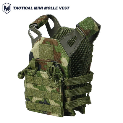 Paintball Mini Molle Vest Adjustable tactical accessory Kitty Camo Doll Carrier Decorative Tactical Gear Beer Vest 600D Nylon