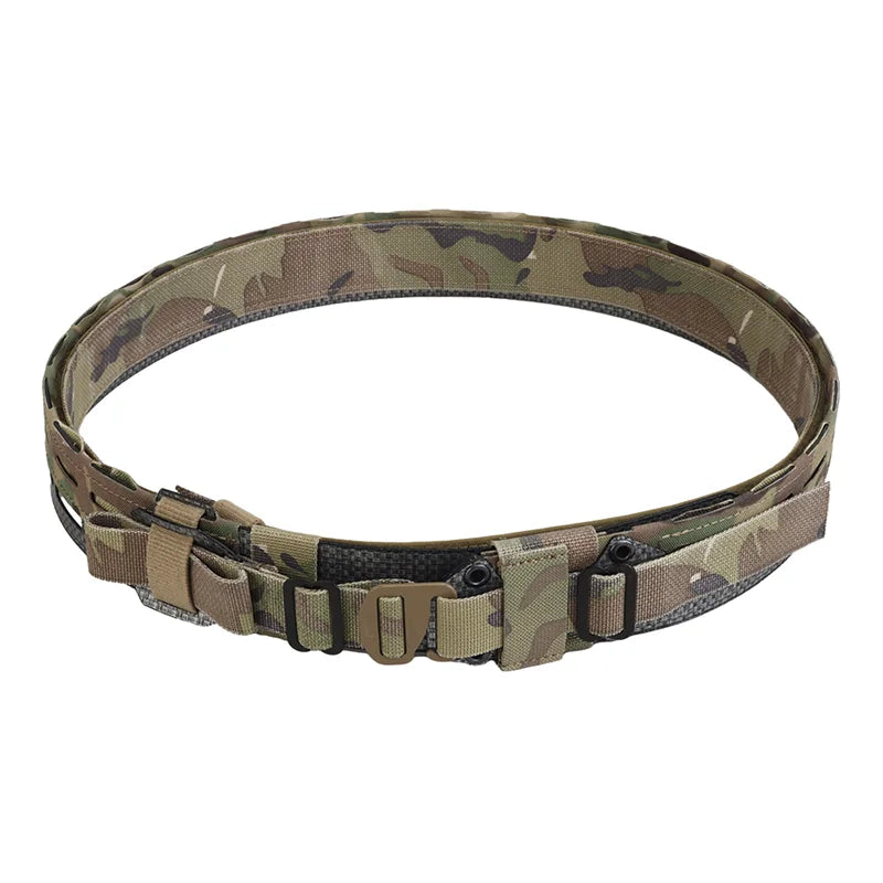 Modular Lightweight Dual Layer Belt Multi Purpose Organizer for Outdoor Airsoft Gear Adjustable Attachment System