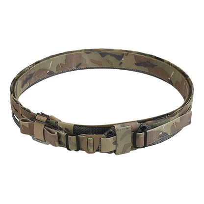 Modular Lightweight Dual Layer Belt Multi Purpose Organizer for Outdoor Airsoft Gear Adjustable Attachment System