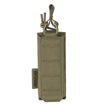 Tactical Pistol Magazine Pouch 9mm Extended Single Mag Pouch Molle  Holster Hunting Flashlight Torch Holder Airsoft Accessories