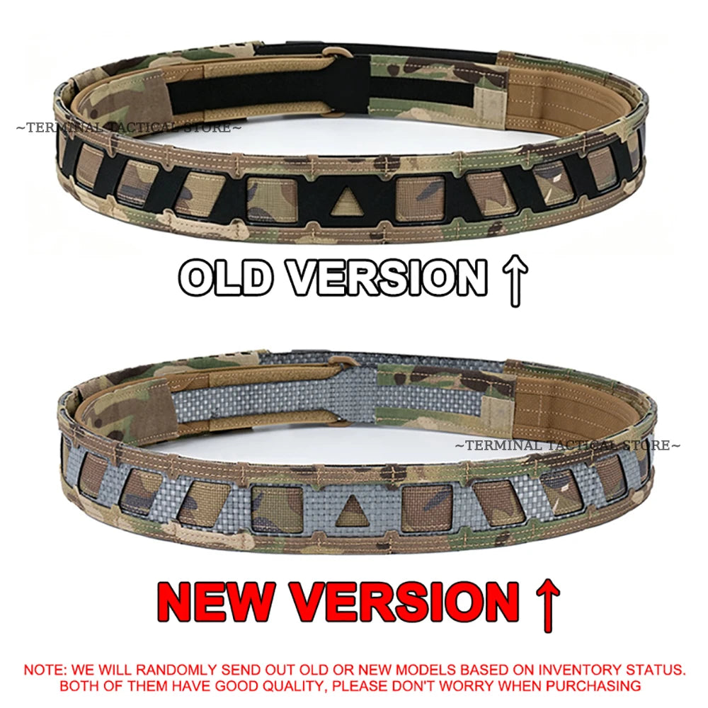 Battle Belt MOLLE Tactical Belt Outdoor Hunting Training Inner Outer Double Waist Belt Waistband with Magnetic Locate System