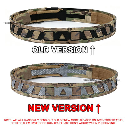 Battle Belt MOLLE Tactical Belt Outdoor Hunting Training Inner Outer Double Waist Belt Waistband with Magnetic Locate System
