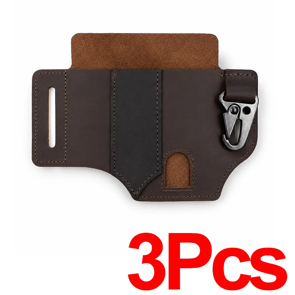 PU Tactical Waist Bag Wear Resistant Case with Hook Shockproof Anti Theft Tool Pouch Outdoor Hunting Portable EDC Holster