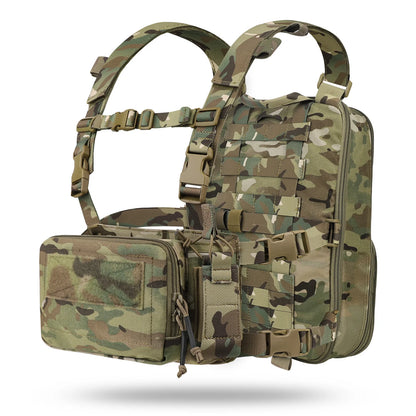 KRYDEX Expandable Flatpack D3 Backpack with Tactical D3CR Chest Rig Rifle AK M4 Magazine Pouch Hiking Hunting Bag Vest
