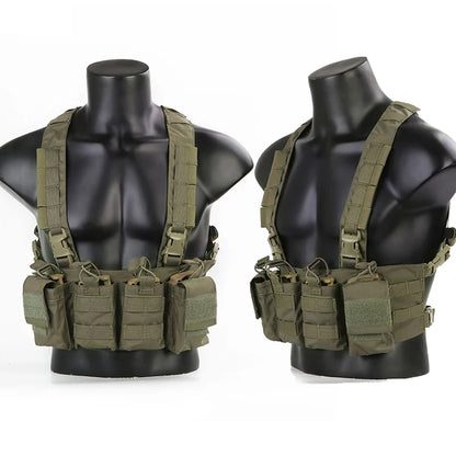 Emersongear Easy Chest Rig Vest Combat Recon Vest with Magazine Pouch Airsoft Hunting Paintball Vest Nylon EM7450