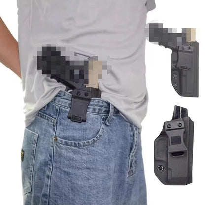 PVC Holster For 1911 Glock 17 19 26 43 43X Tauru M17 P07 P365 PPQ Inside Waistband Concealed Carry Belt Clip Stack Pouch