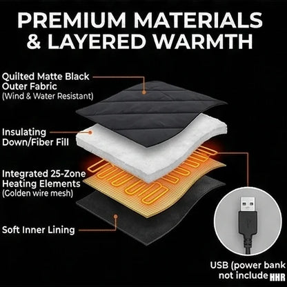 26 Areas USB Heated Vest Men Women Windproof Thermal Waistcoat Sleeveless Jacket for Skiing Hiking Motorcycle Winter Warm