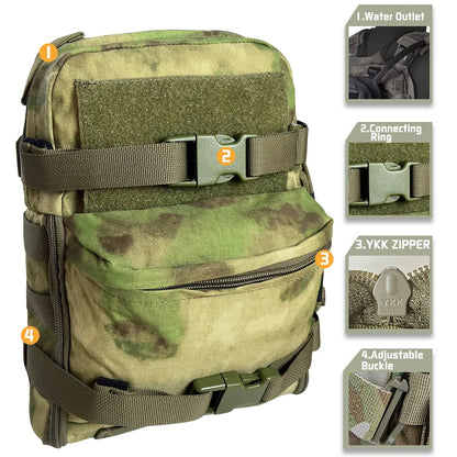 500D Nylon tactical Vest Pouch Mini Hydration bag Hydration Backpack Assault Molle Pouch  Sport Water BagD