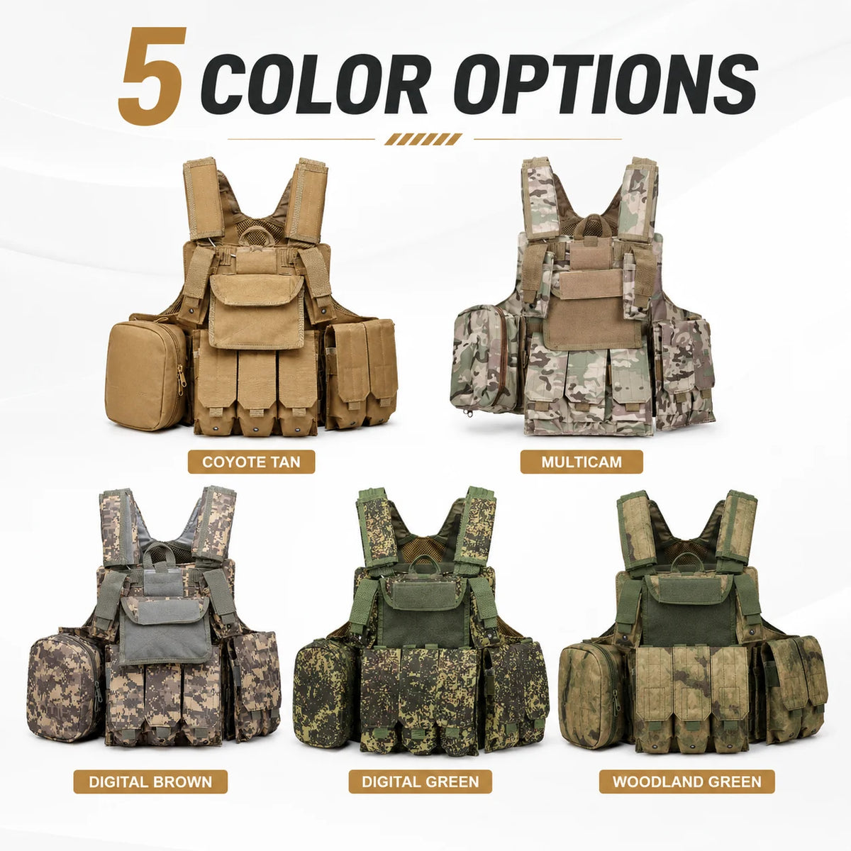 Woodland Breathable And Comfortable Adjustable Tactical Camouflage Hunting Vest