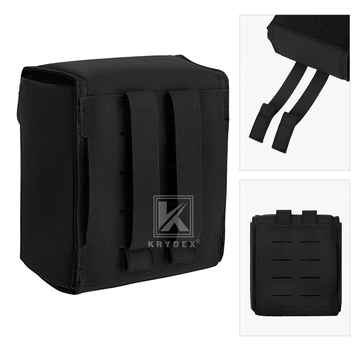 KRYDEX Tactical NVG Pouch MOLLE Night Vision Bag with Inner Padded Goggle Carrying Case Airsoft Accessories For NVG14 NVG15 Gear