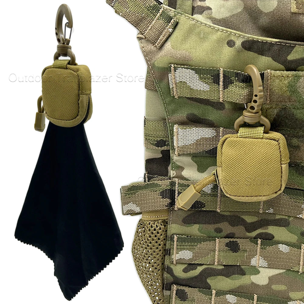 Tactical Mini Ultra-Fine Fibers Cleaning Cloth One-piece Folding Storage Eyeglass Cloth for Phone Telescope Camera Hunting