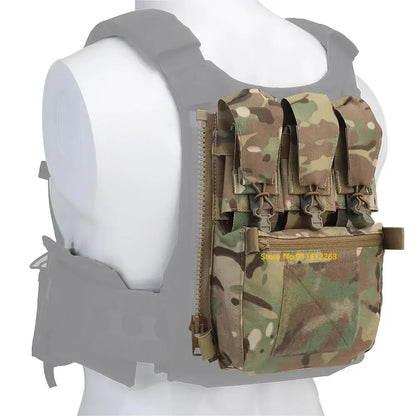 V5 PC Tactical Vest Back Panel Pouch Zip-on GP Pocket FCPC Plate Carrier Expansion Bag Hunting Vest Accessories