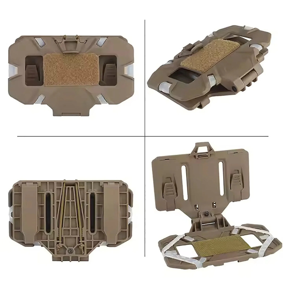 BOOIU Tactical MOLLE Folded Navigation Board Airsoft Mobile Phones Navigator Panel CS Hunting for Screen Size 4.7-6.7in