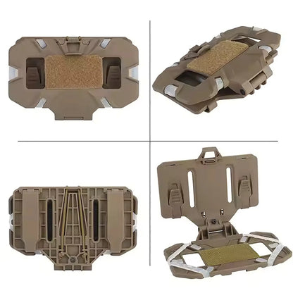 BOOIU Tactical MOLLE Folded Navigation Board Airsoft Mobile Phones Navigator Panel CS Hunting for Screen Size 4.7-6.7in