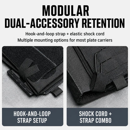2PCS Tactical Vest Back Pad with Hook‑Loop Multi‑Function Modular Adapter Plate For Expansion Attachment Outdoor Hunting Gear
