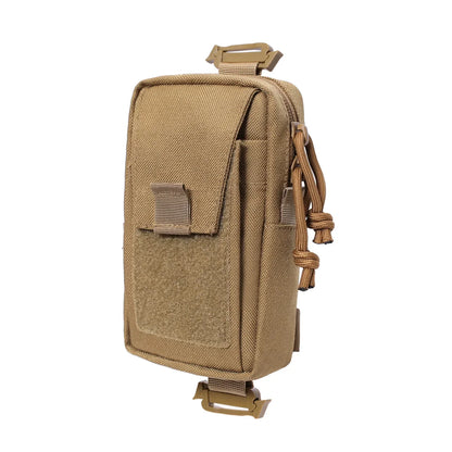 Molle Backpack Strap Phone Holder Waist Pouch for Outdoor Sports Running Camping Hiking Hunting - EDC Tool Organizer