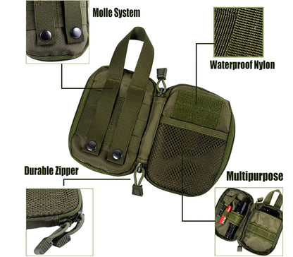 Tactical EDC Molle Pouch Portable Small Medical Waist Pack Outdoor First Aid Bag Phone Case Holder Camping Hunting Accessories