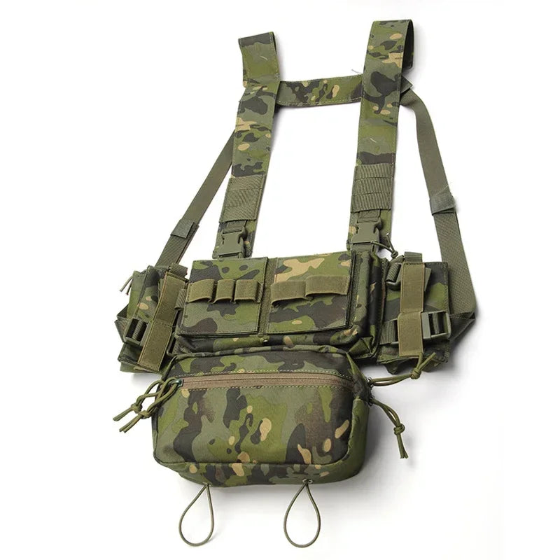 MK3 Mini Tactical Chest Rig Spiritus Airsoft Hunting Vest Ranger Combat Paintball Vest w/ 5.56 7.62 Magazine Pouch Accessories