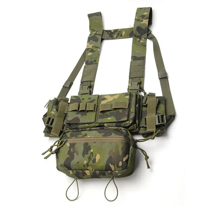 MK3 Mini Tactical Chest Rig Spiritus Airsoft Hunting Vest Ranger Combat Paintball Vest w/ 5.56 7.62 Magazine Pouch Accessories