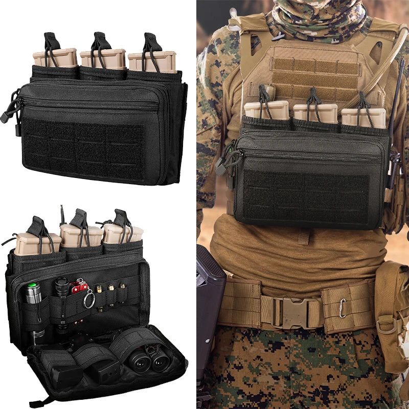 &Tactical Chargers Holder 5.56mm 7.62mm Triple Magazine Pouch Molle Admin Pouch Quick-Draw 3 Mags Pouches Cartridge Case Airsoft
