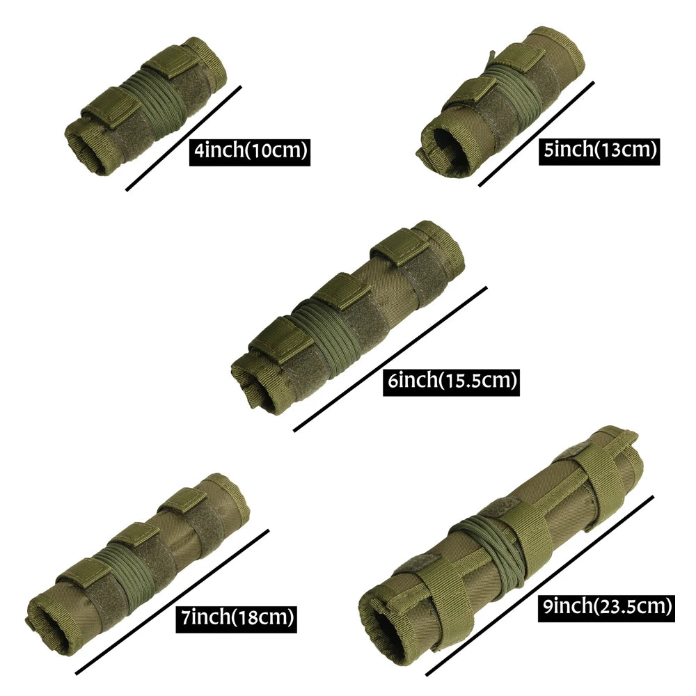 4/5/6/7/9inch Tactical Suppressor Protective Cases For Hunting Shooting Gun Protection nylon Suppressor Cover