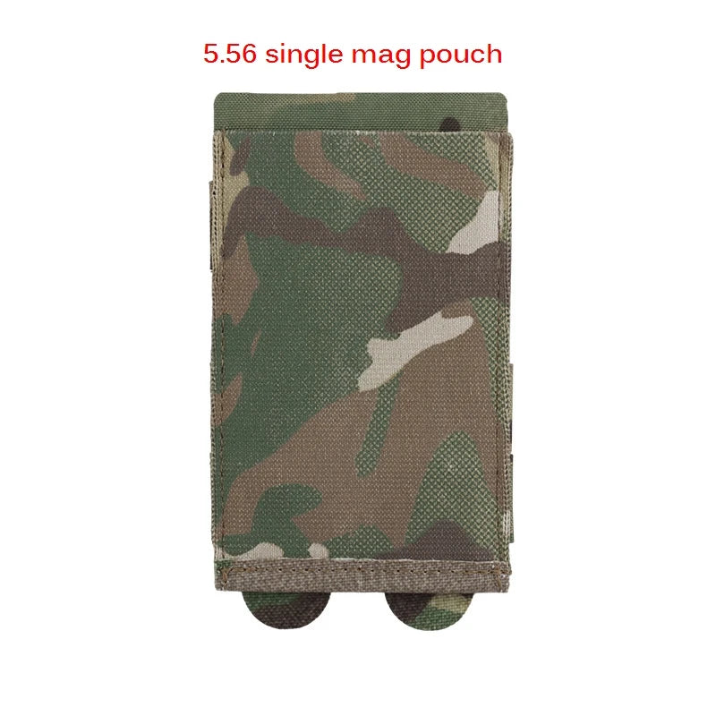 5.56 Elastic Single Mgazine Pouch Tactical Lightweight Storage Bag Hunting Vest Molle Mount Knifle Torch Pouch Tourniquet Bag