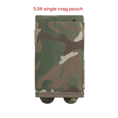 5.56 Elastic Single Mgazine Pouch Tactical Lightweight Storage Bag Hunting Vest Molle Mount Knifle Torch Pouch Tourniquet Bag