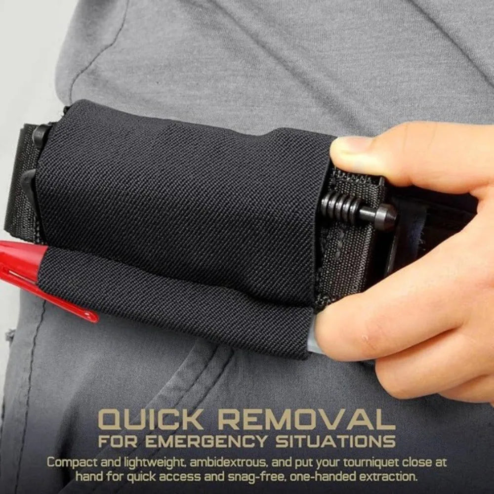 Tactical Tourniquet Holder, Horizontal TQSleeve for Duty Belt, Heavy Duty Outdoor Survival Gear for Camping Hiking Tactical Use