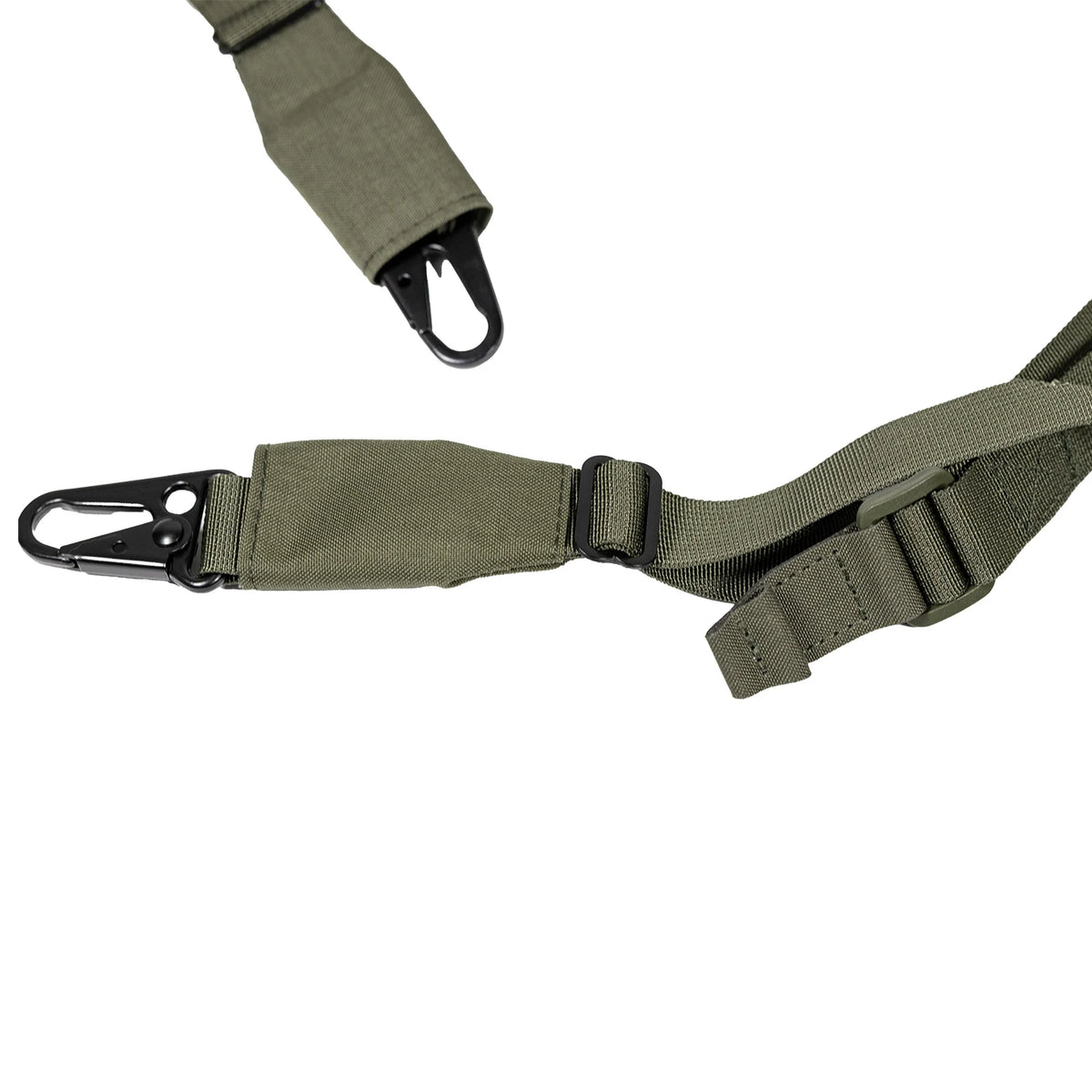 2-Point Adjustable Tactical Sling with HK Clips, Heavy Nylon Strap for Hiking Camping Airsoft