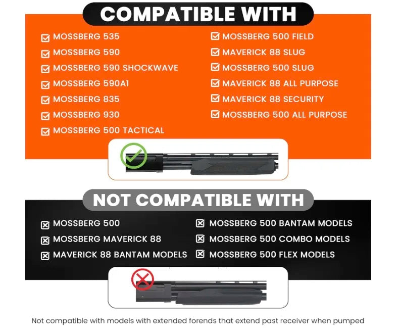 12GA Side Saddle Shell Holder  Compatible with Mossberg 500/590/Maverick 88/Shockwave Series