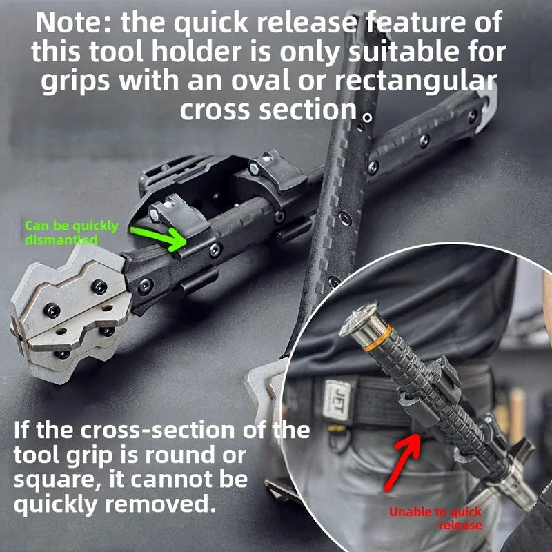 Multi‑Purpose Quick Detachable Adjustable Carry Holster for Stick, Sword, Axe, Portable Outdoor Emergency Survival Sheath