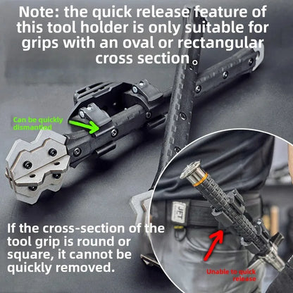 Multi‑Purpose Quick Detachable Adjustable Carry Holster for Stick, Sword, Axe, Portable Outdoor Emergency Survival Sheath