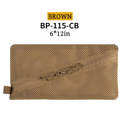 Mesh Pouch Outdoor Travel Sundries Net Bag Organize Accessories MOLLE Camping Utility Admin Pocket