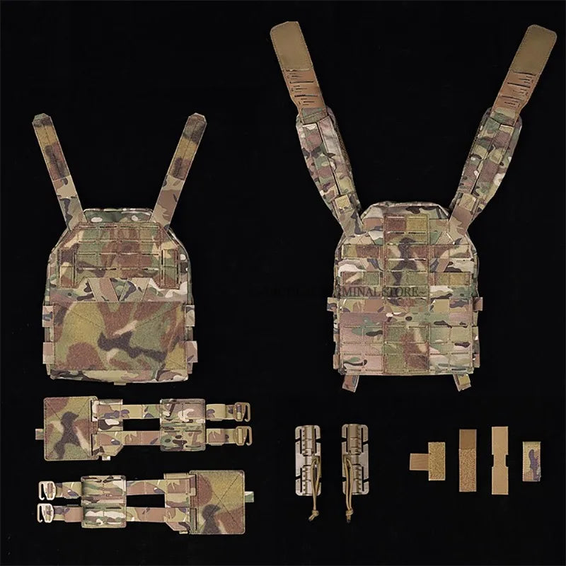 KZ Plate Carrier Hunting Equipment Low Profile Combat Body Armor MOLLE Quick Release Airsoft Lightweight Tactical Vest