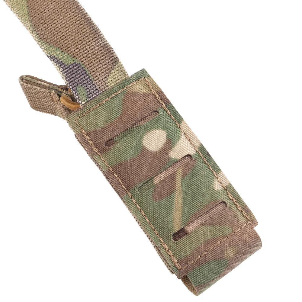 Tactical Single Pistol 9mm Magazine Pouch with Bungee Retention for Glock SIG P320 2011 HK MAG Bag Plate Carrier Charger Holder